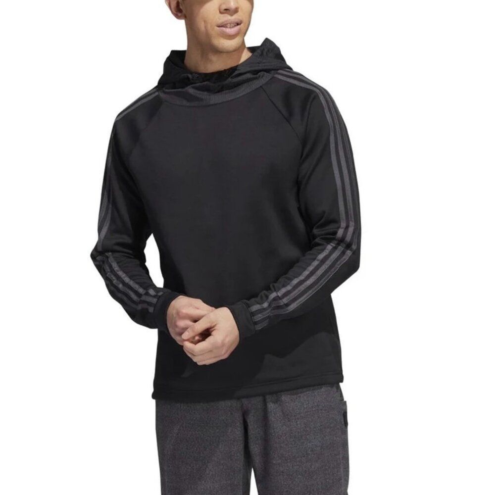 Adidas Men’s Black 3-Stripes Cold RDY Golf Hoodie Size 2XL